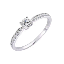 0.3 Carats Moissanite Ring 925 Sterling