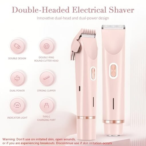 Convenient PortableDual-Head Shaver for Women - Image 2